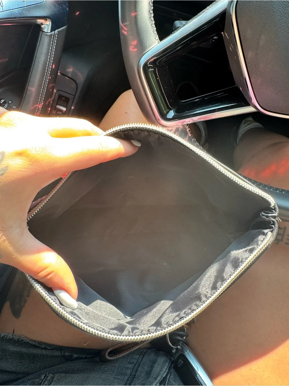 VS PINK Sequin Zip Pouch NWOT